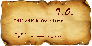 Török Ovidiusz névjegykártya